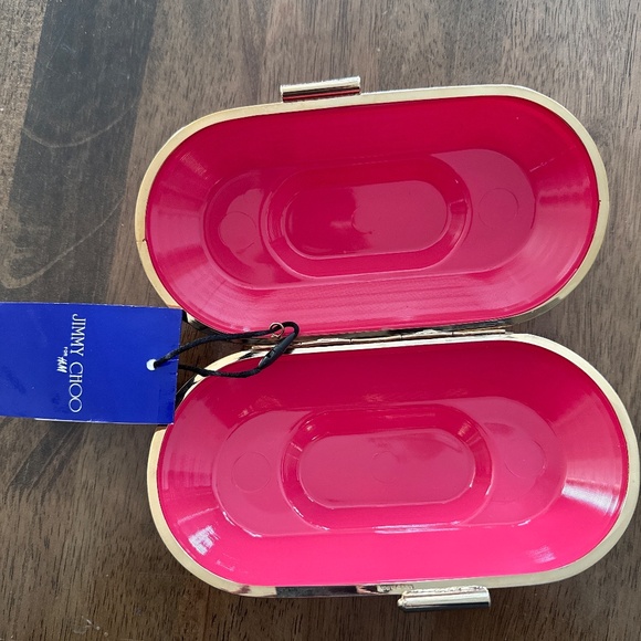 Jimmy Choo x H&M Limited Edition Pink Hard Shell Clutch - Picture 2 of 2